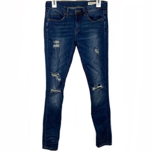 BlankNYC Distressed Skinny Clasquie Jeans - Picture 1 of 4